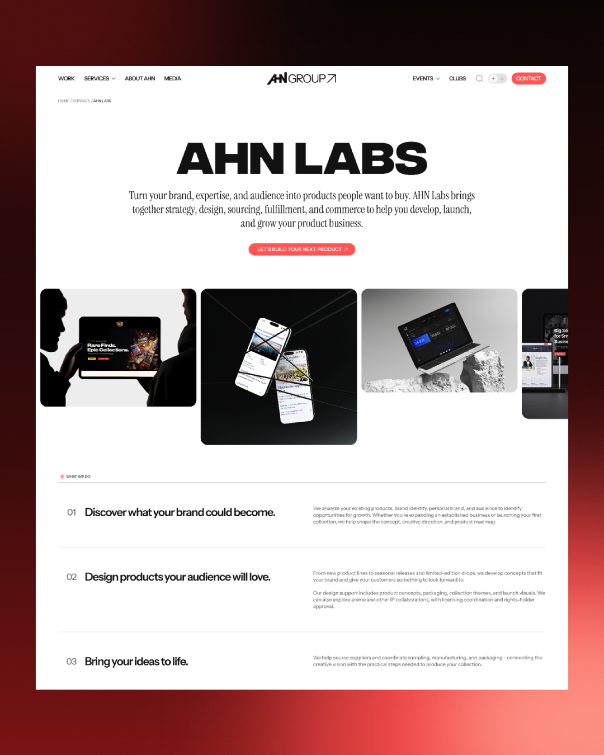 AHN Labs – light-theme homepage