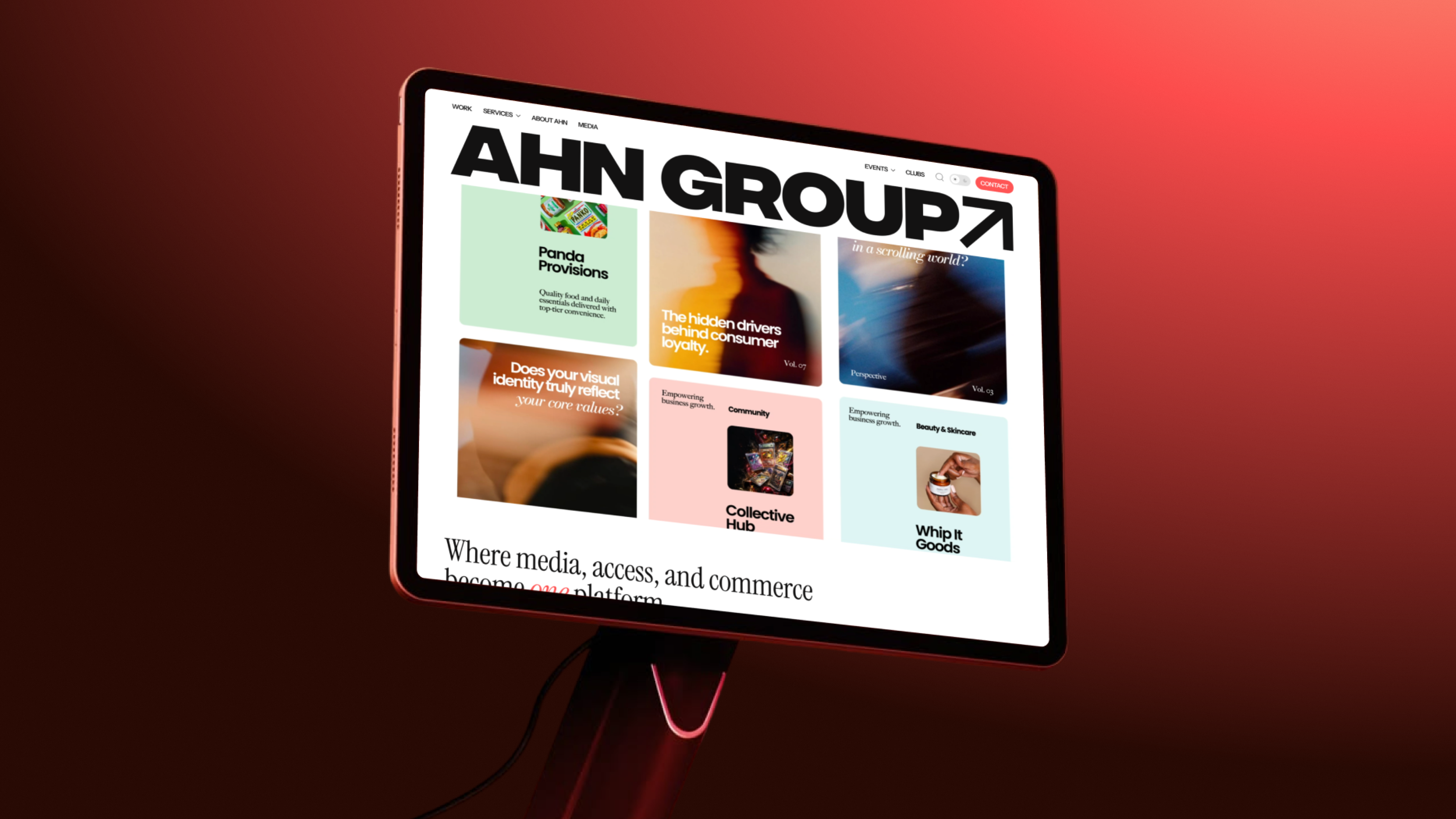 AHN Media: An Interactive Website for a Media Creative Studio