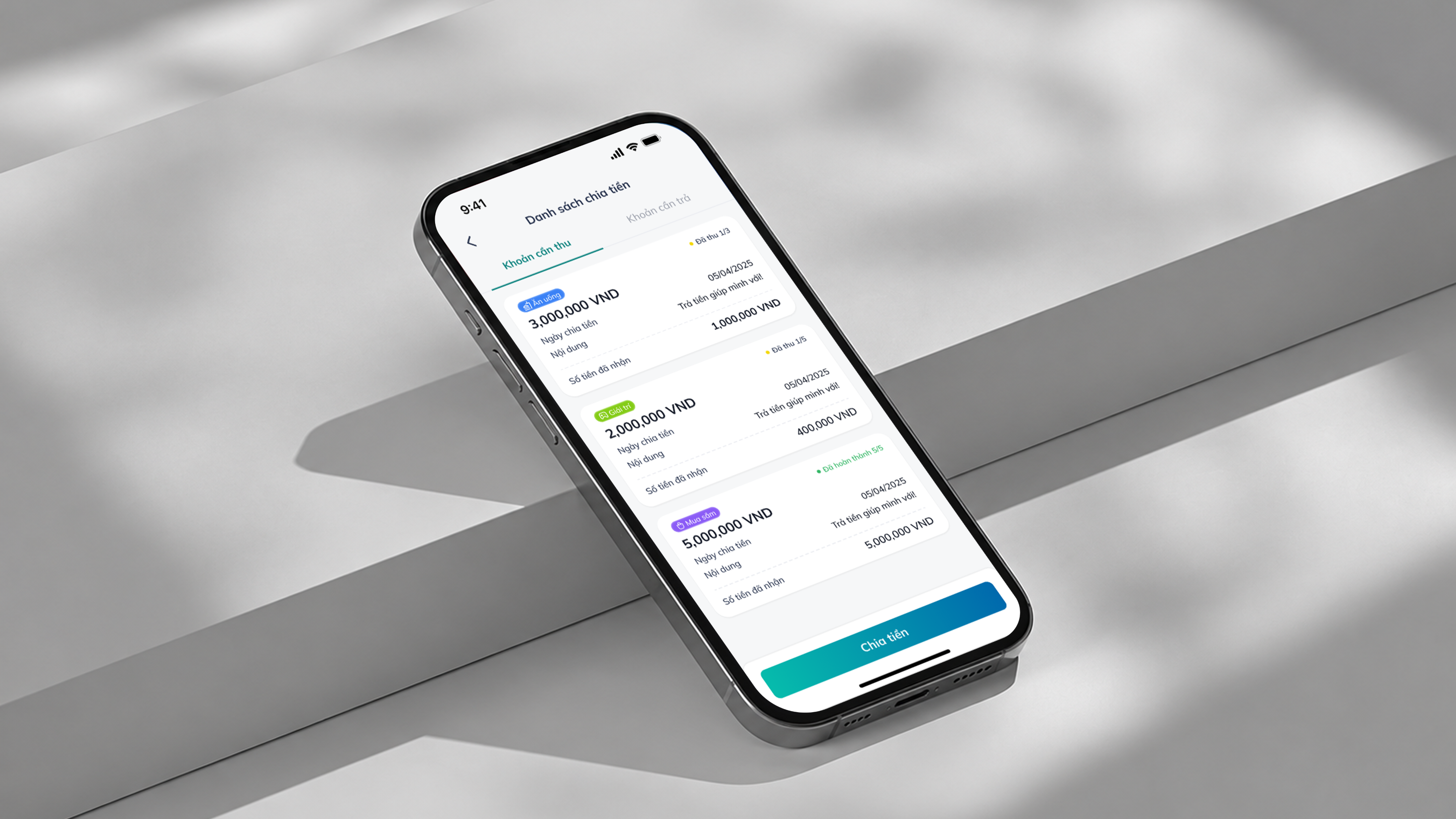 BIDV - Split & Request Money Experience