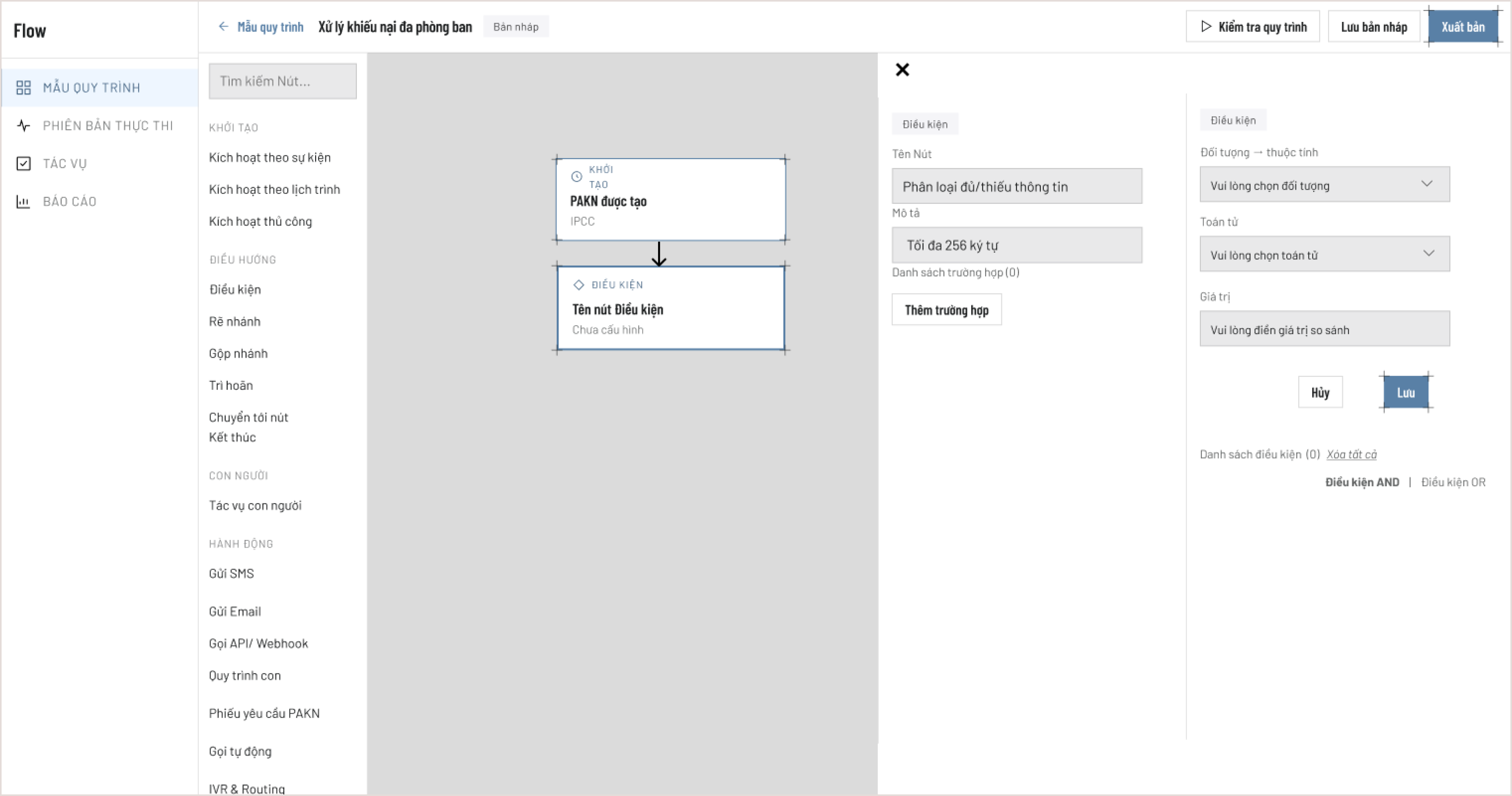 Wireframe của BABốn cột tranh chỗ với luồng